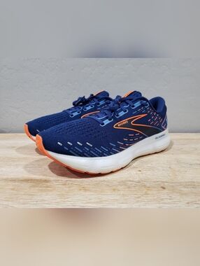 BROOKS Men's Glycerin 20 Running Shoes (12.5M) Blue Depths/Orange